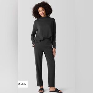 Eileen Fisher Garment Dyed Cotton Terry Slouch Pants NWT